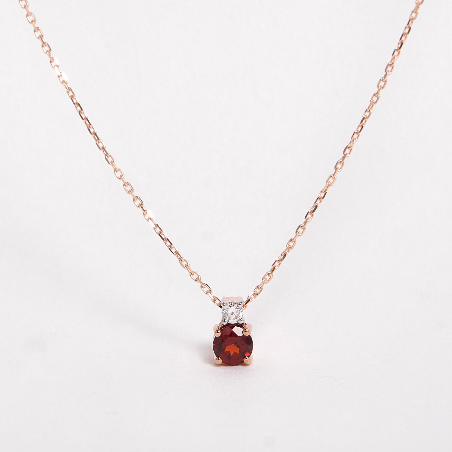 Rose gold ruby deals necklace