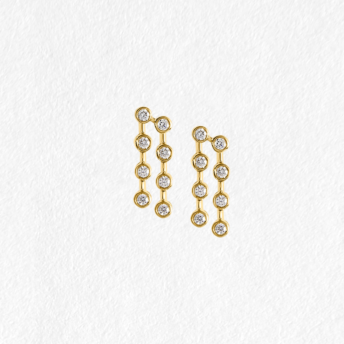 Anastacia 9ct Yellow Gold Drop Diamond Earrings