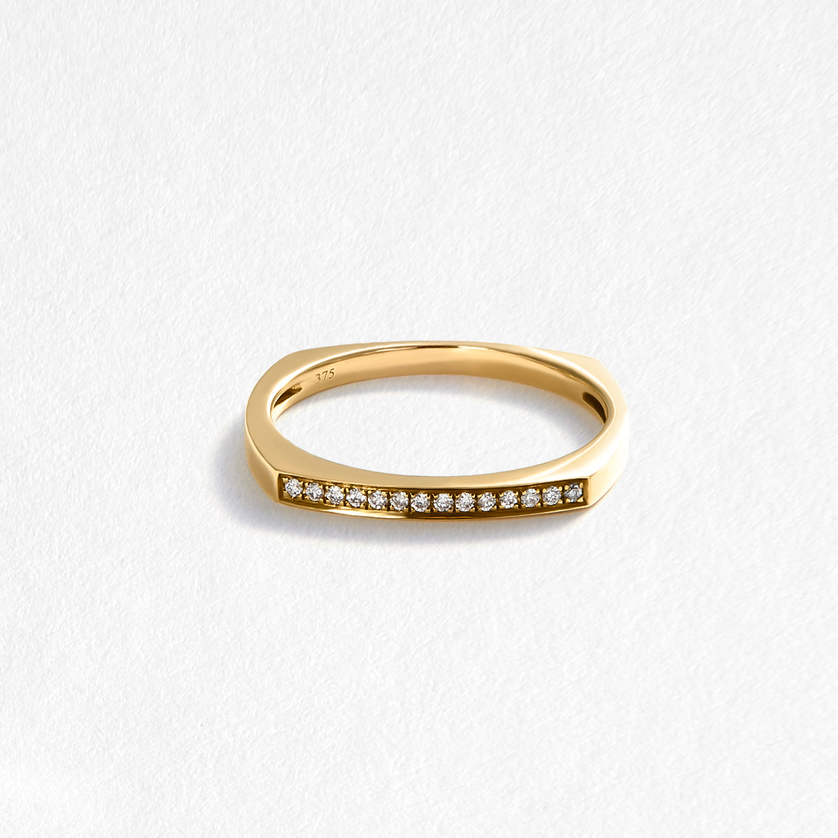 Asha 9ct Yellow Gold Diamond Ring