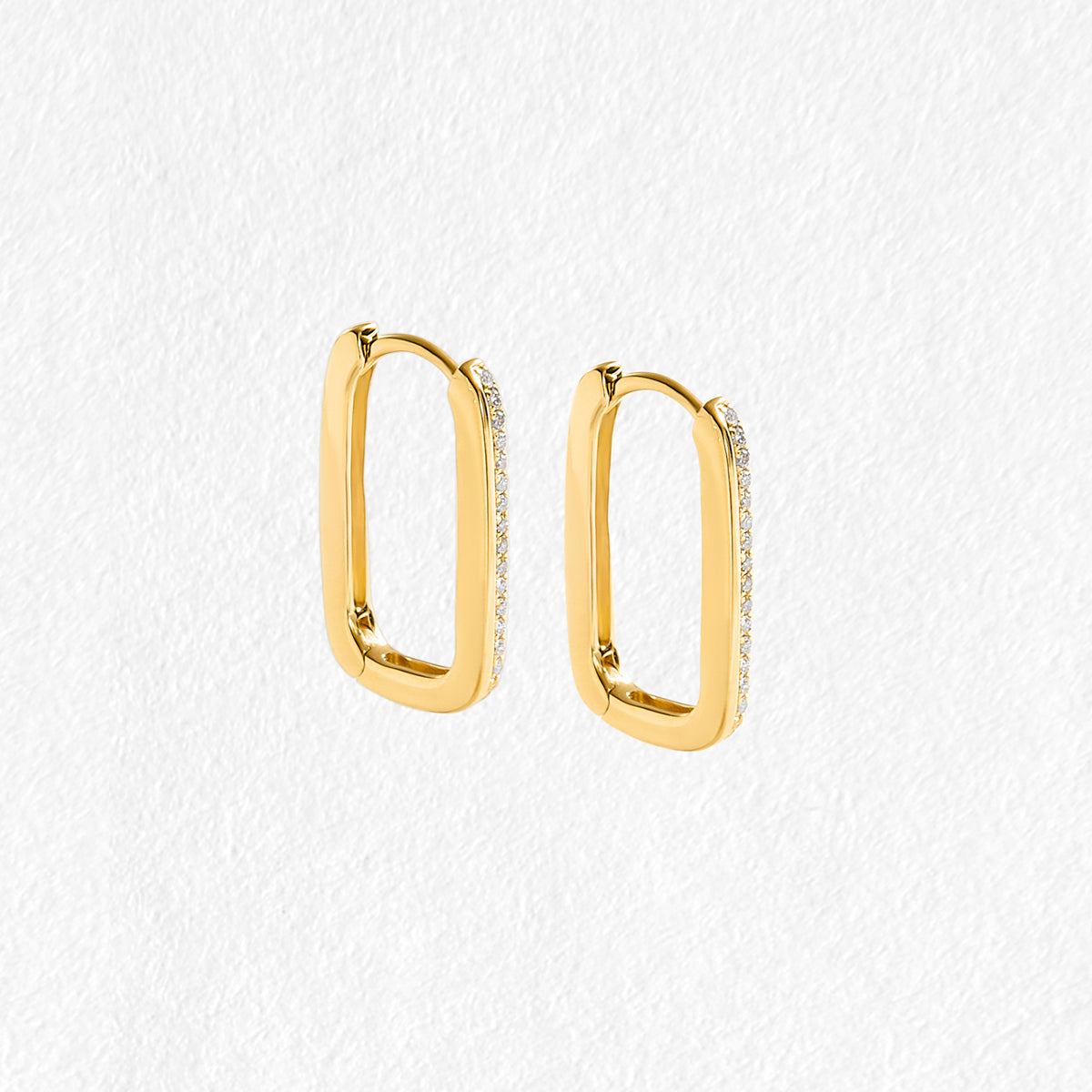 Banks 9ct Yellow Gold Huggie Diamond Earrings