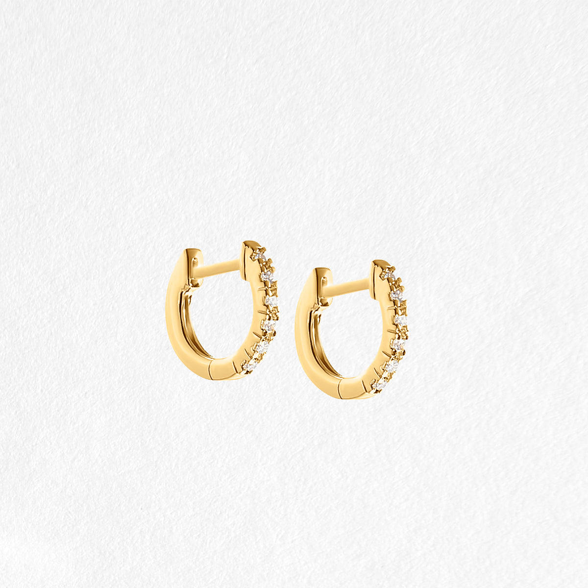 Dani 9ct Yellow Gold Huggie Diamond Earrings