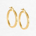 Enya 9ct Yellow Gold Hoop Earrings
