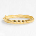 Nell 9ct Yellow Gold Oval with Clasp Bangle